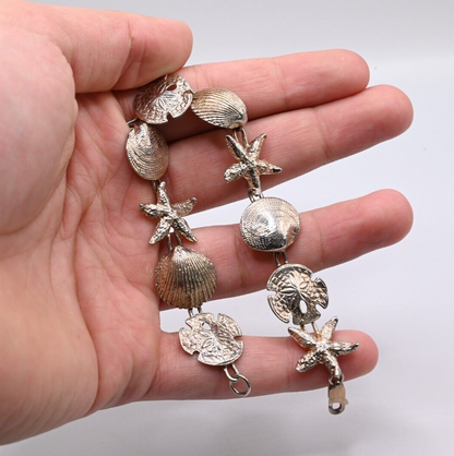 Super Beautiful Marine Sea Life Sterling Silver Charm / Link Bracelet2