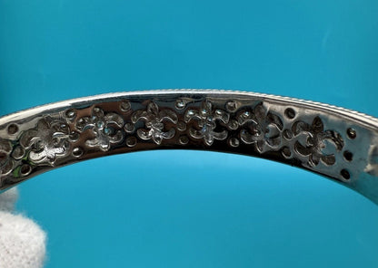Gorgeous Vintage Judith Ripka Sterling Silver 925 Diamante CZ Cuff Bracelet 9