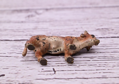 Tiny Antique Austrian Vienna Cold Painted Bronze Figure of a Brown Bull8