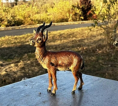 Antique Austrian Vienna Cold Painted Bronze Figure of Antelope0