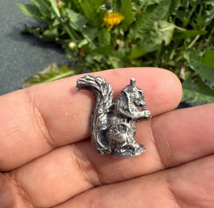Lovely Antique / Vintage Italian Sterling Silver .925 Solid Figure of Squirrel0