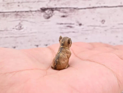 Super Tiny Antique Austrian Vienna Cold Painted Bronze Figure of Detailed Pug3