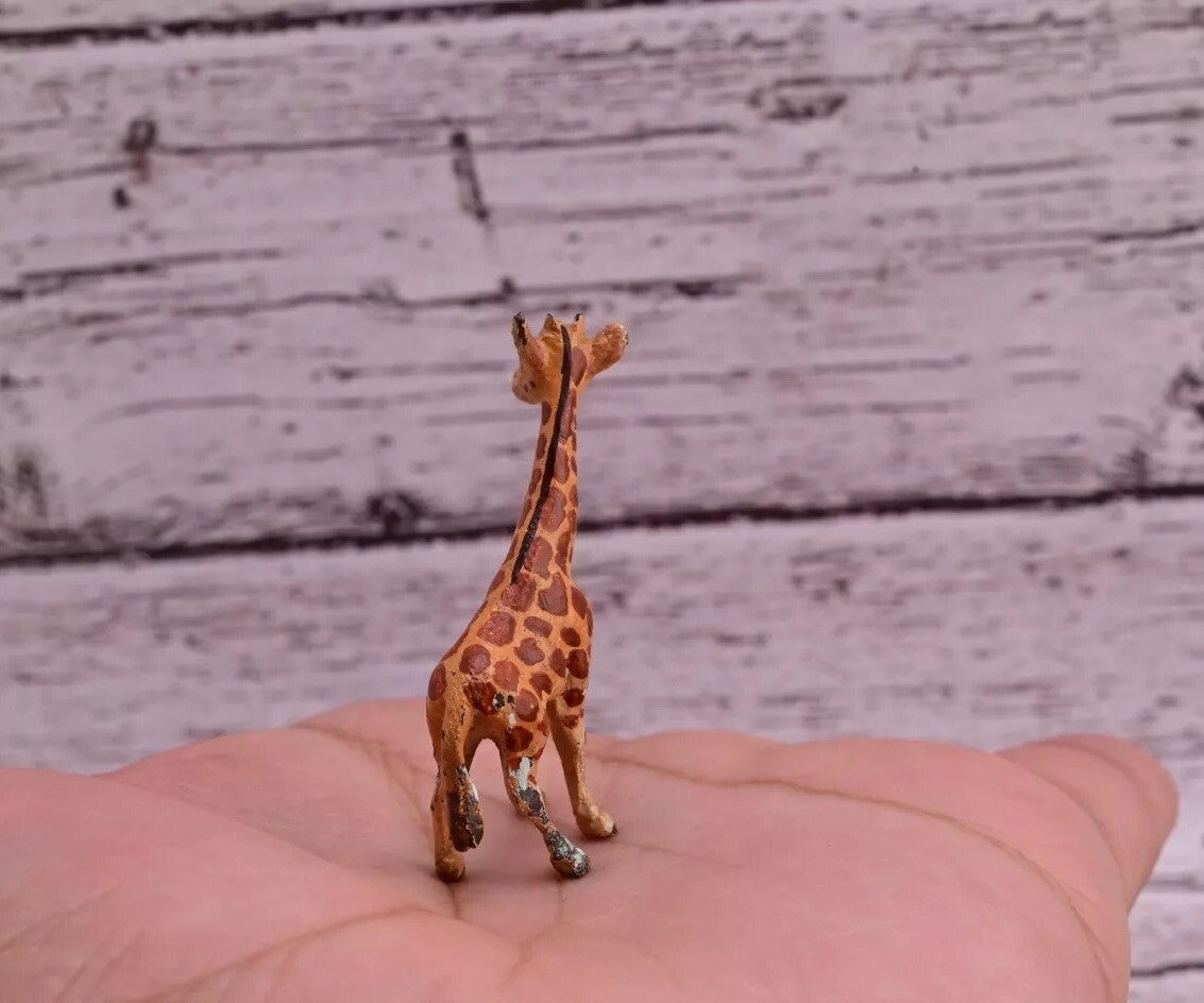 Collectible Antique Austrian Vienna Cold Painted Bronze Figure of Little Giraffe2