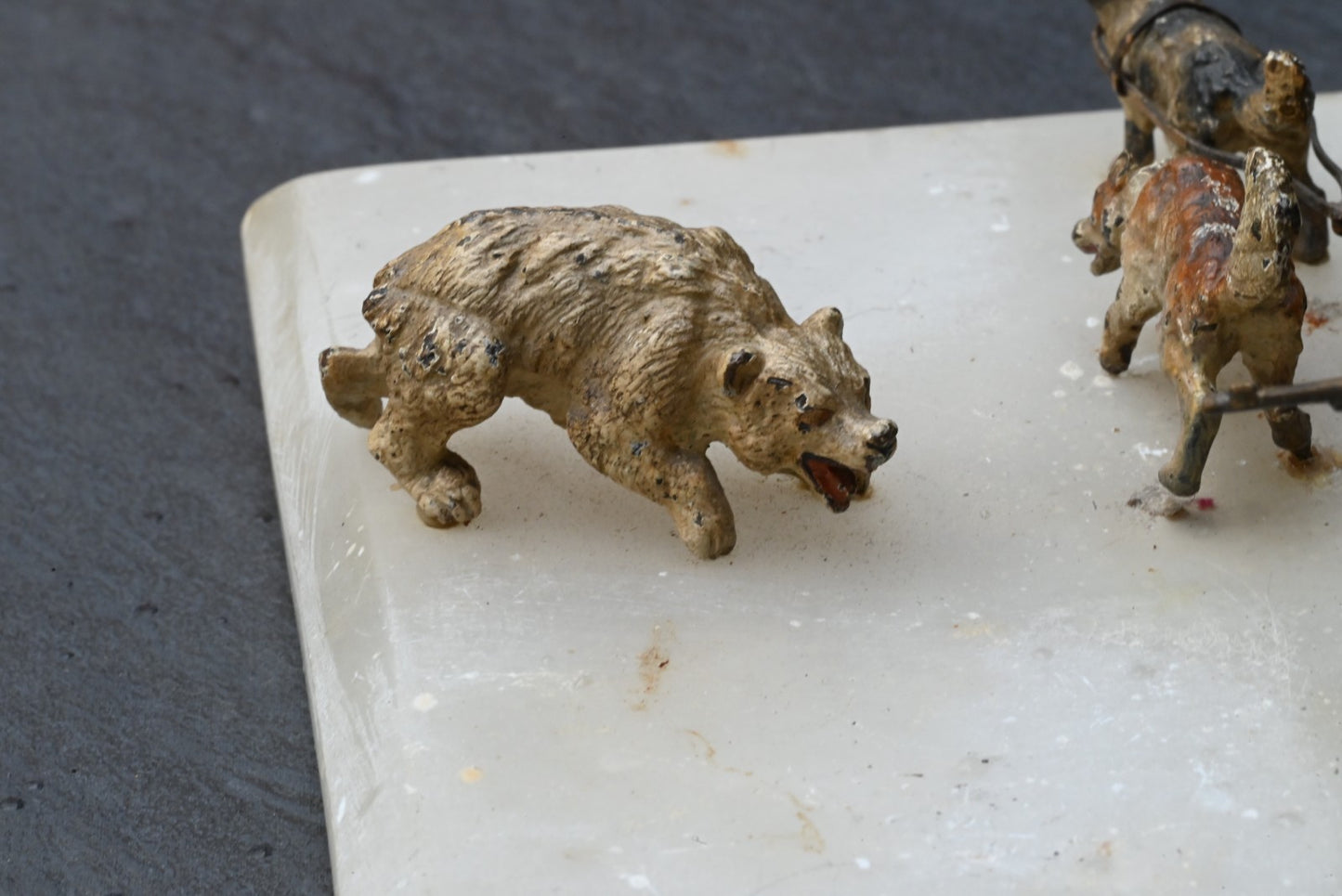 Trilling Antique 1900s Austrian Vienna Cold Painted Bronze Hunter  & Polar Bear3