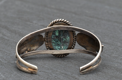 Amazing Southwestern Sterling Silver Cuff Bracelet with Turquoise & Lapis2