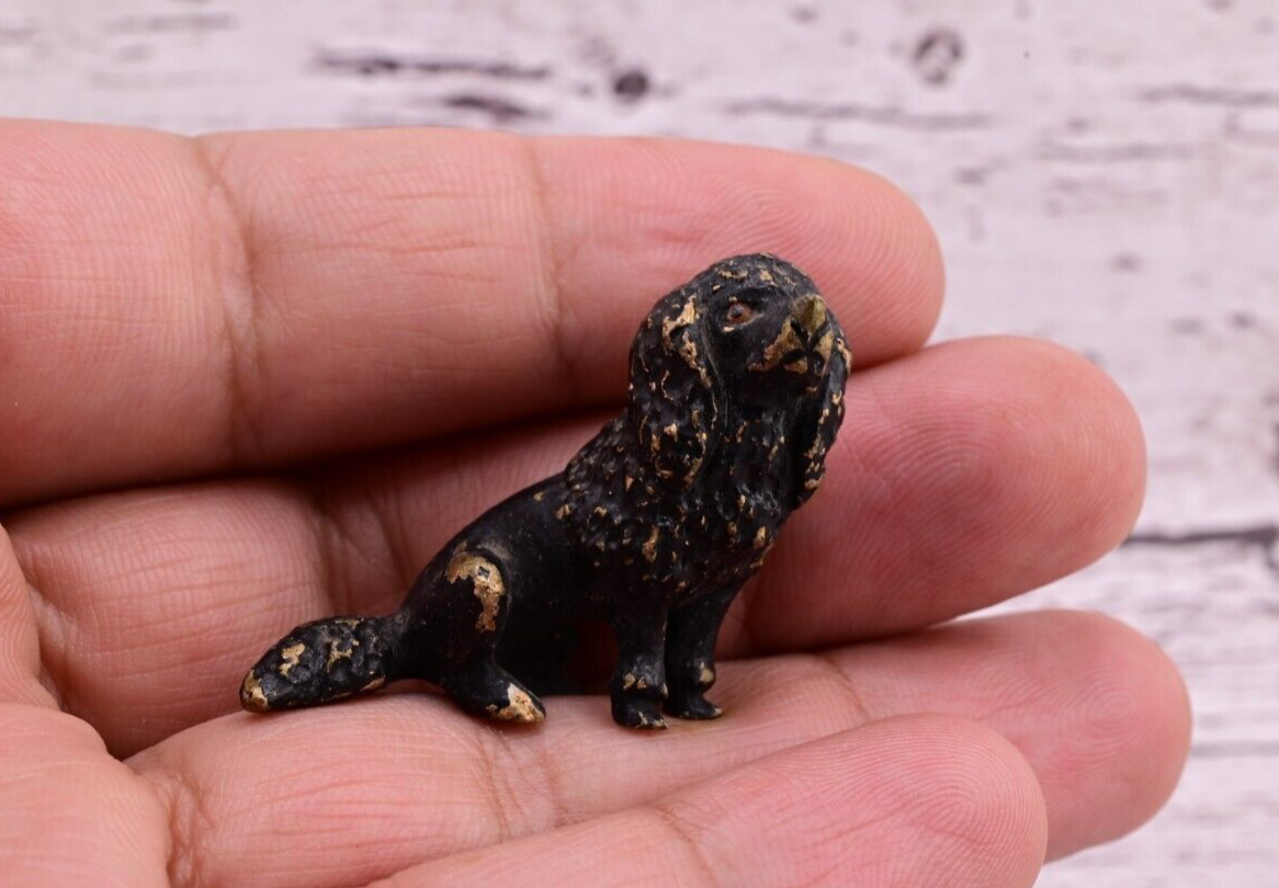 Antique Austrian Vienna Cold Painted Bronze Figure of Small Black Poodle8