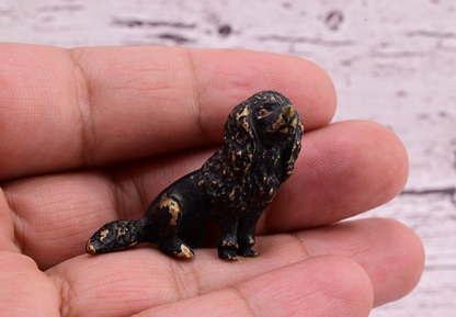Antique Austrian Vienna Cold Painted Bronze Figure of Small Black Poodle8