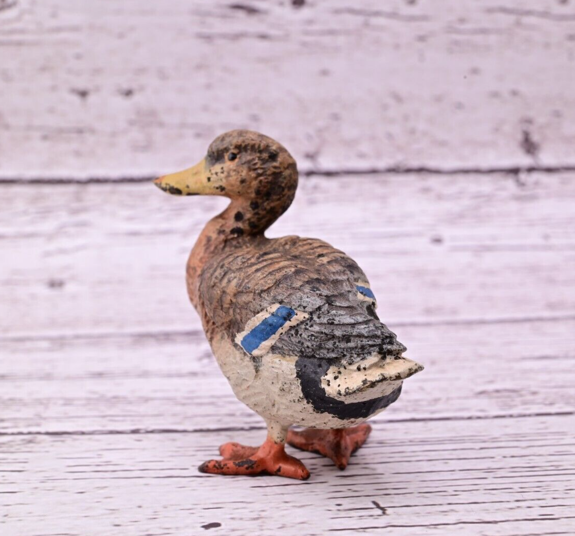 Gorgeous Antique Austrian Vienna Cold Painted Bronze Figure of Mallard Duck1
