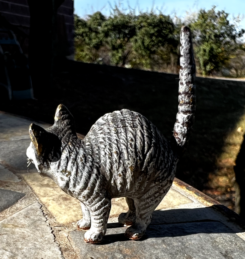 Small Antique Austrian Vienna Cold Painted Bronze Figure of Tom Cat10