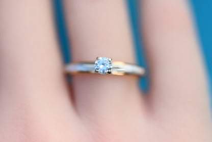 Gorgeous Vintage 14k Yellow Gold Ring W/ .25 Ct Diamond Solitaire6