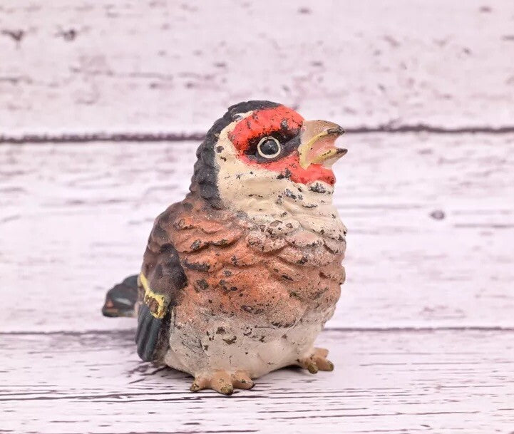 Super Cute Antique Austrian Vienna Cold Painted Bronze Figure of Goldfinch6