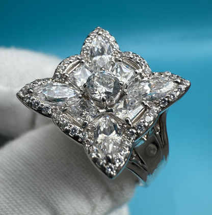 Lovely Vintage Ritani Silver Ring CZ Square Sterling2