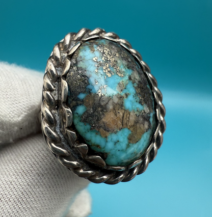 Fantastic Handmade Native American Sterling Silver & Turquoise Ring2