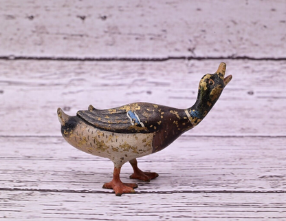 Antique Austrian Vienna Cold Painted Bronze Figure of Mallard Duck Figure4