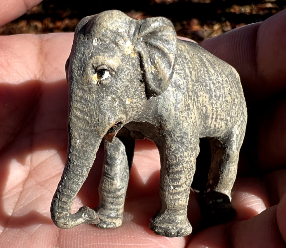 Antique Austrian Vienna Cold Painted Bronze Figure of Elephant8