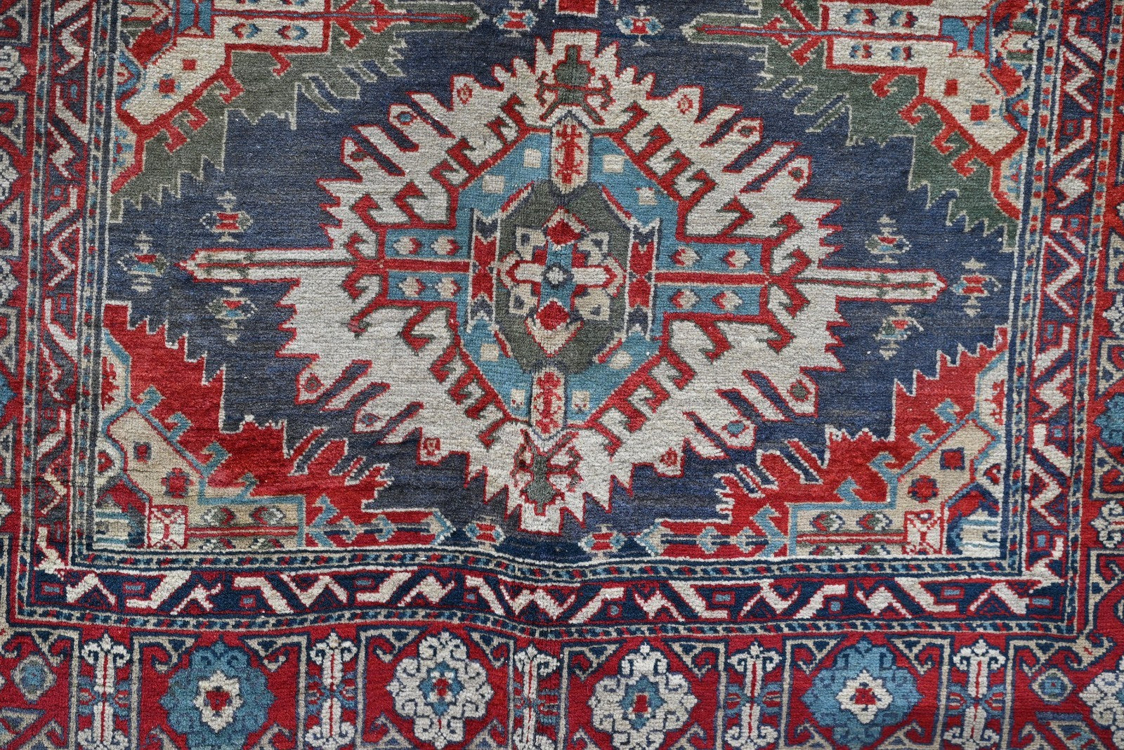 Gorgeous Handmade Mid - 20th Century Caucasian Kazak 6' x 4' Area Rug9