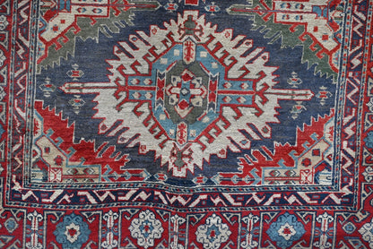 Gorgeous Handmade Mid - 20th Century Caucasian Kazak 6' x 4' Area Rug9