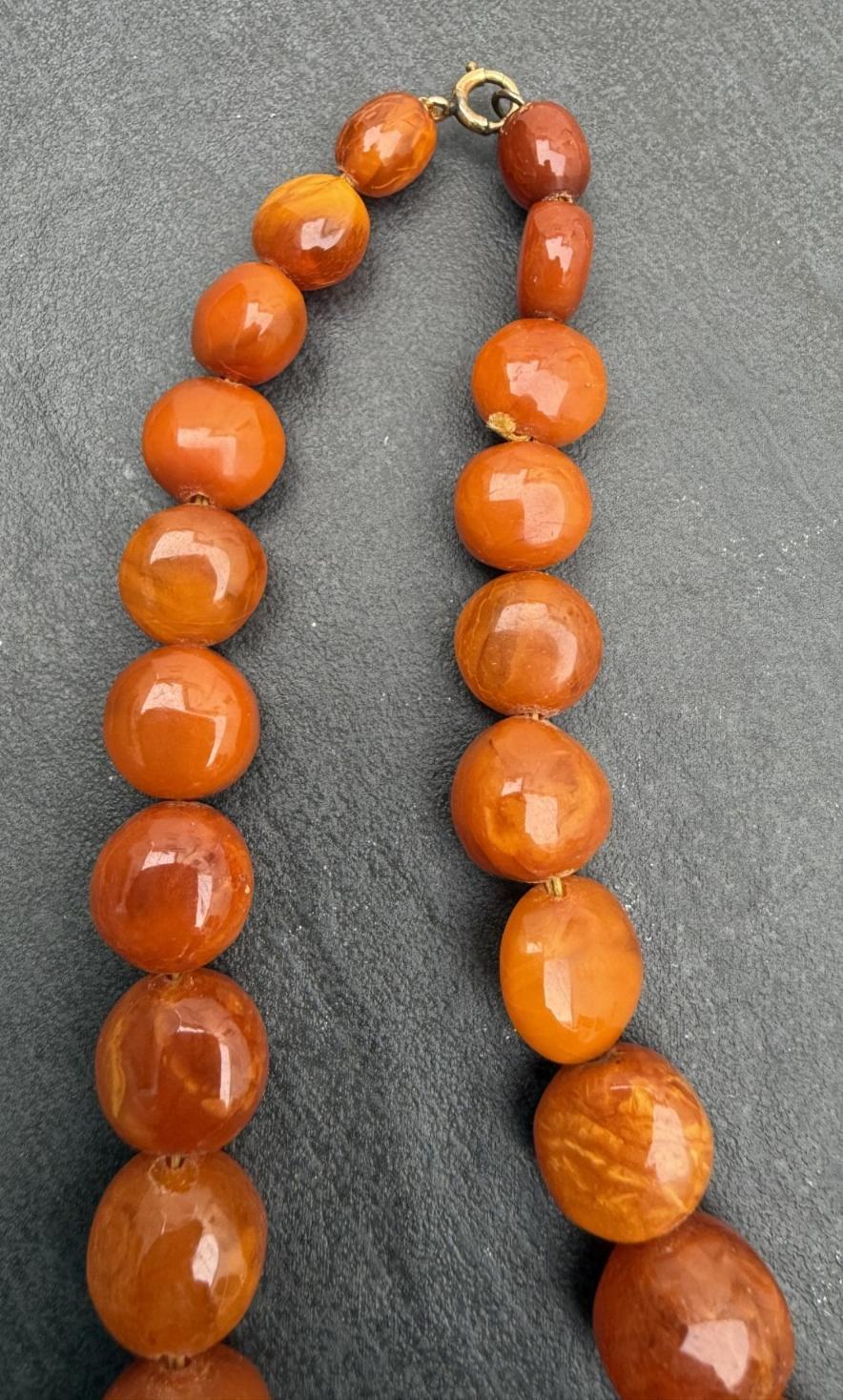 Super Cool Vintage Candy Drop Shape Natural Butterscotch Amber Necklace4