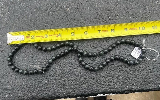 Green Antique / Vintage Spinach Natural Nephrite Jade Beaded Necklace0