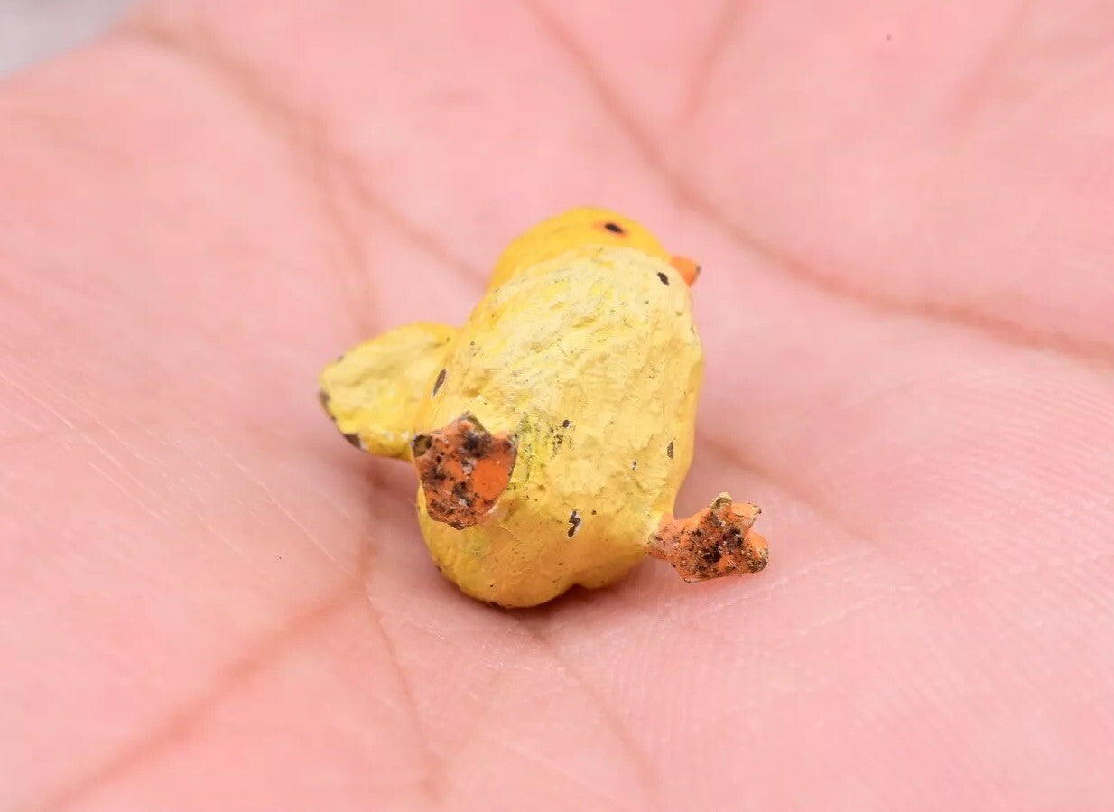 Cute Tiny Antique Austrian Vienna Cold Painted Bronze Figure of Yellow Chick7