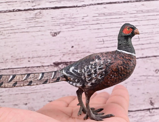 Antique Austrian Vienna Cold Painted Bronze Figure of Large Pheasant Bird1