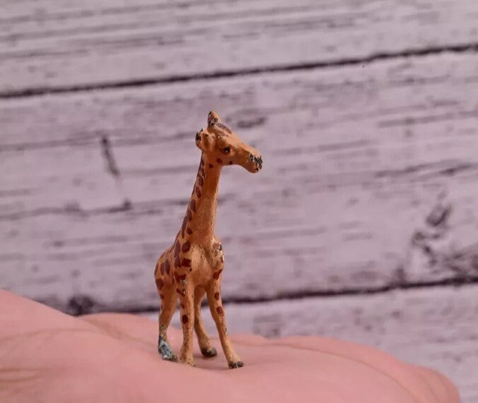 Collectible Antique Austrian Vienna Cold Painted Bronze Figure of Little Giraffe5
