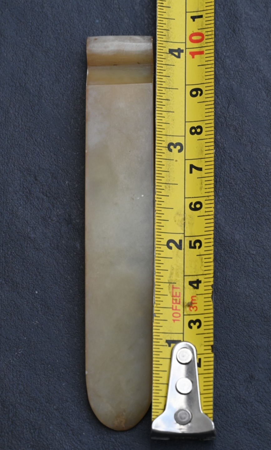 Chinese Antique Hand Carved Jade Precious Object Hairpin or Brushrest5