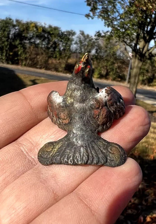 Small Antique Austrian Vienna Cold Painted Bronze Figure of Turkey0