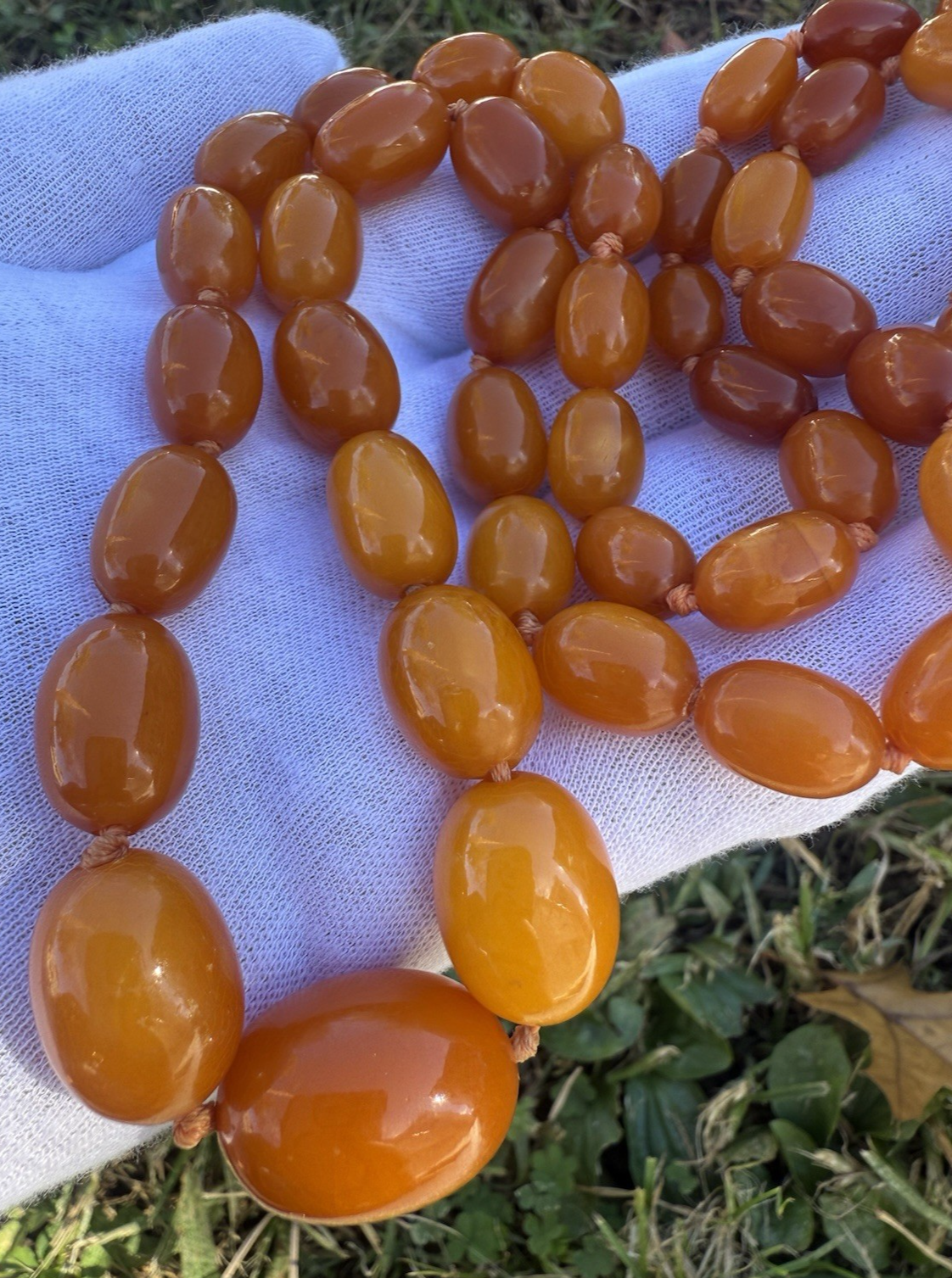 Wonderful Antique / Vintage Natural Butterscotch Amber Necklace1