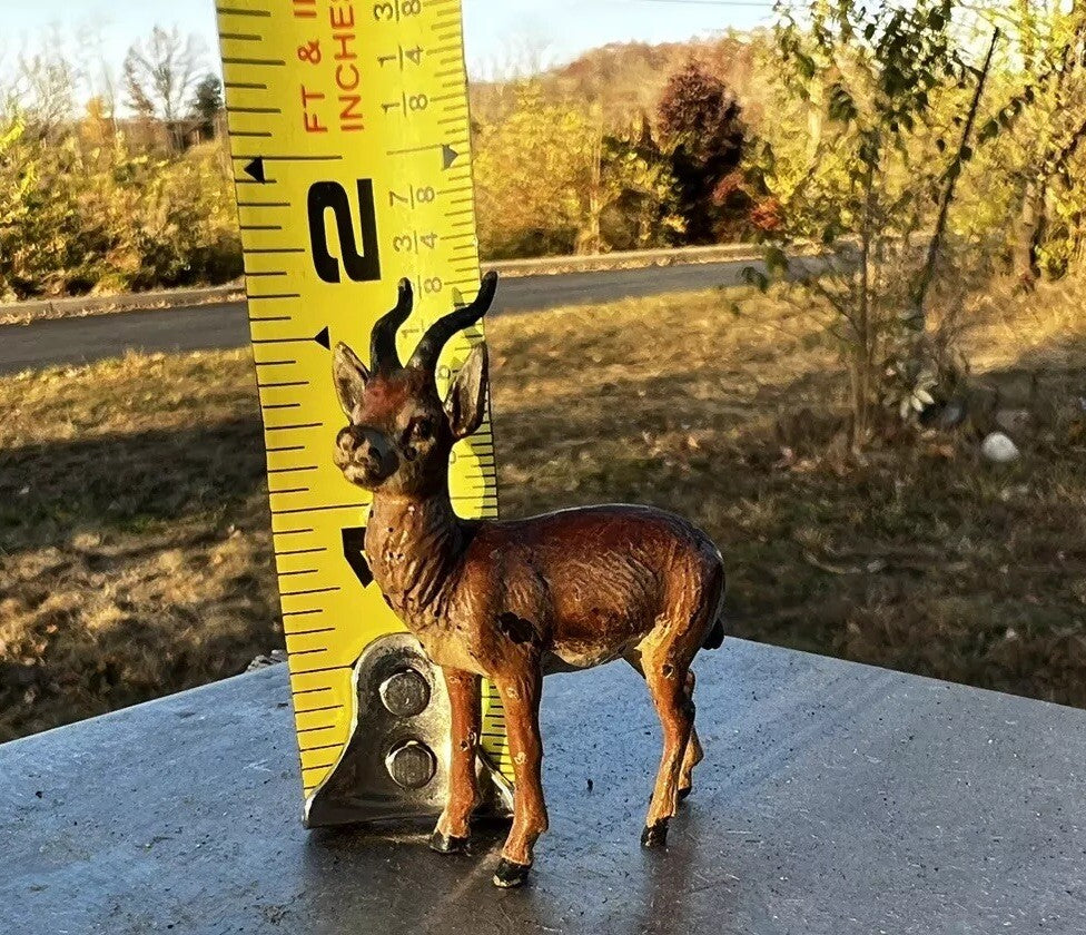 Antique Austrian Vienna Cold Painted Bronze Figure of Antelope6