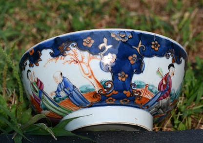 Genuine Chinese Antique Early Qing Dynasty Hand Painted Export Porcelain Bowl7