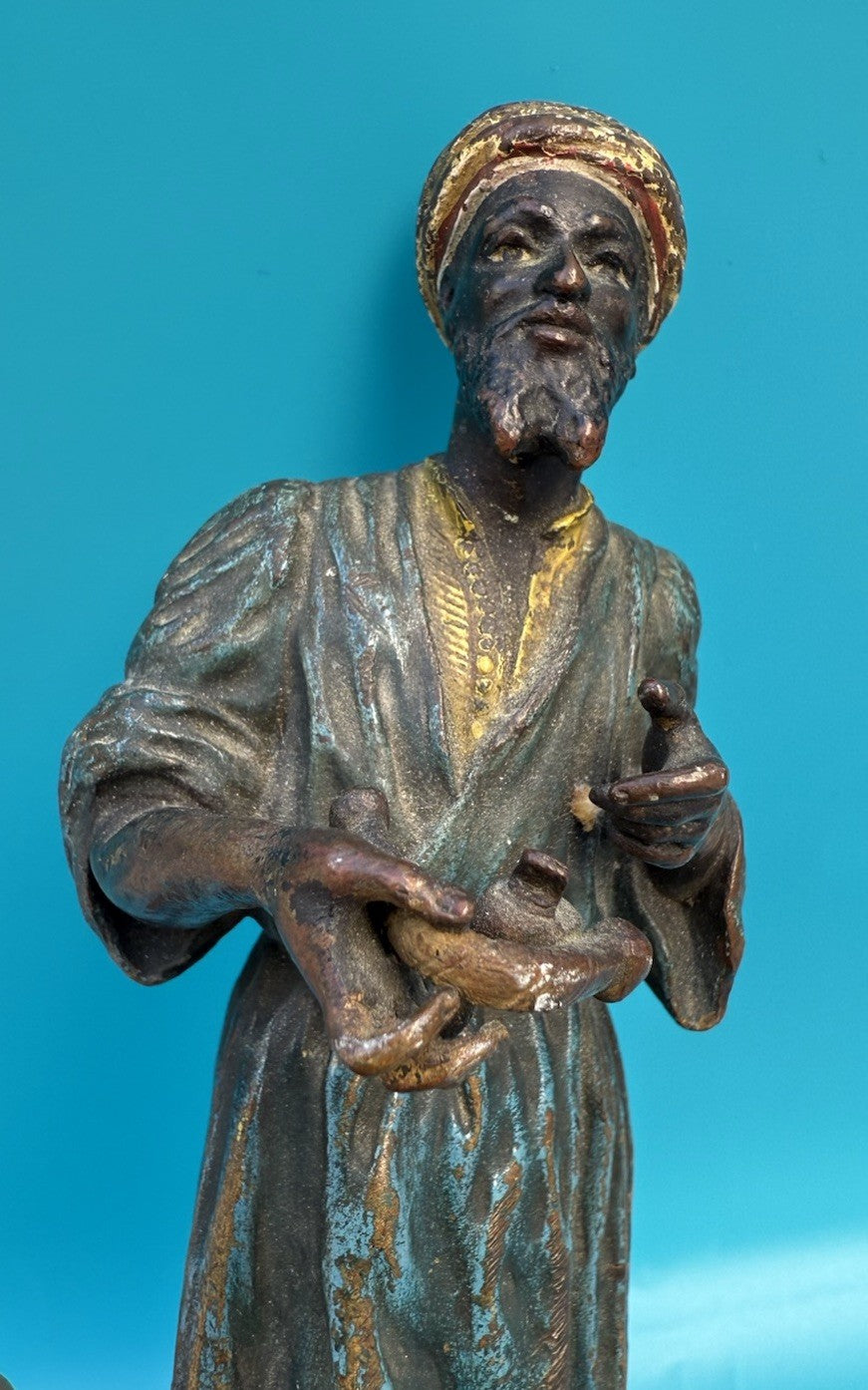 Antique Franz Bergman Austrian Vienna Cold Painted Bronze Figure of Bedouin Arab7