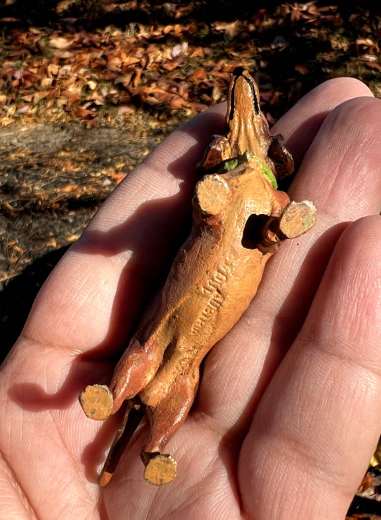 Gorgeous Antique Austrian Vienna Cold Painted Bronze Figure of  Dachshund Dog13