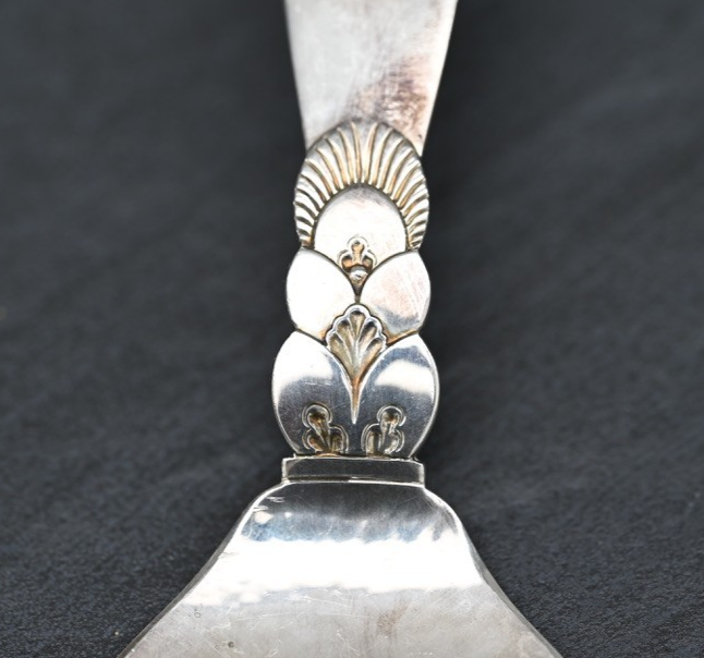 GEORG JENSEN DENMARK "CACTUS" PATTERN STERLING SILVER CAKE / PASTRY SERVER2