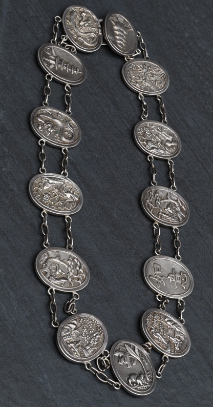 High Quality Antique 1900s Japanese Sterling Silver Grade Storyteller Belt4