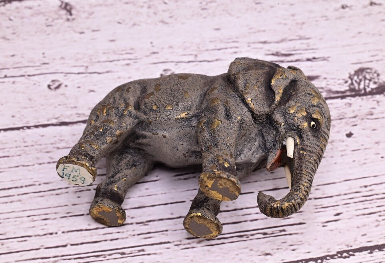 High Quality Antique Austrian Vienna Cold Painted Bronze Figure of Elephant13