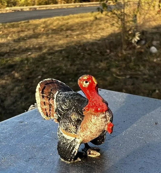 Antique Austrian Vienna Cold Painted Bronze Figure of Turkey0