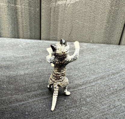 Awesome Austrian Vienna Cold Painted Bronze Figure of a Singing Cat8