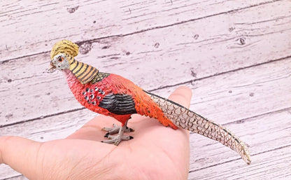 Attractive Antique Austrian Vienna Cold Painted Bronze Figure of Golden Pheasant8