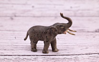 Original Tiny Antique Austrian Vienna Cold Painted Bronze of Elephant3