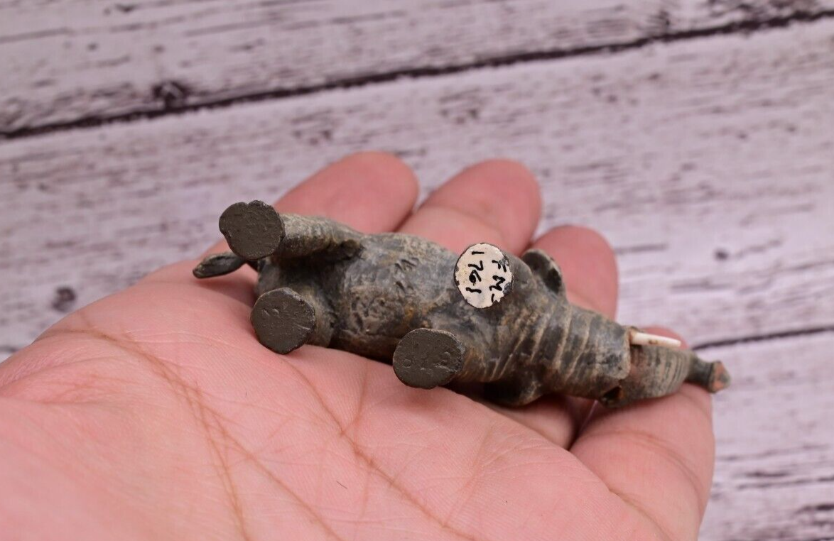 Detailed Old Antique Austrian Vienna Cold Painted Bronze Figure of Elephant10