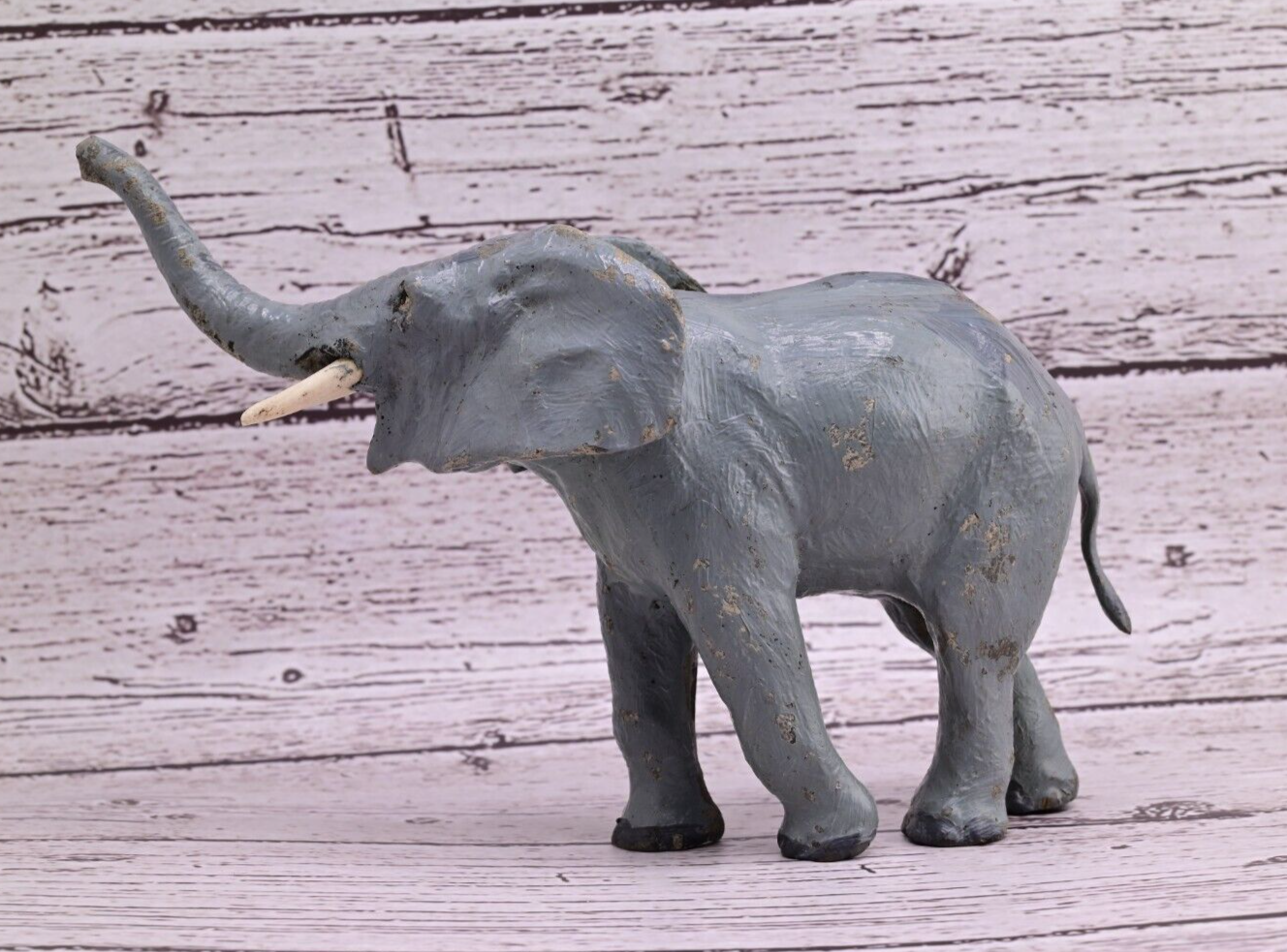 Nicely Detailed Antique Austrian Vienna Cold Painted Bronze Figure of Elephant7