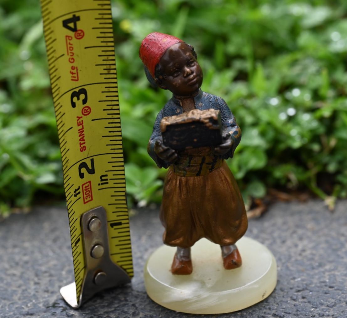 Original 1900s Franz Bergman Austrian Vienna Cold Painted Bronze Figure Arab Boy7