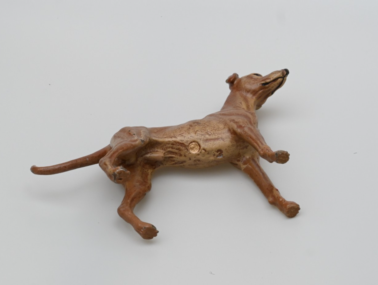 Vintage Austrian Vienna Cold Painted Bronze Figure of Italian Greyhound9