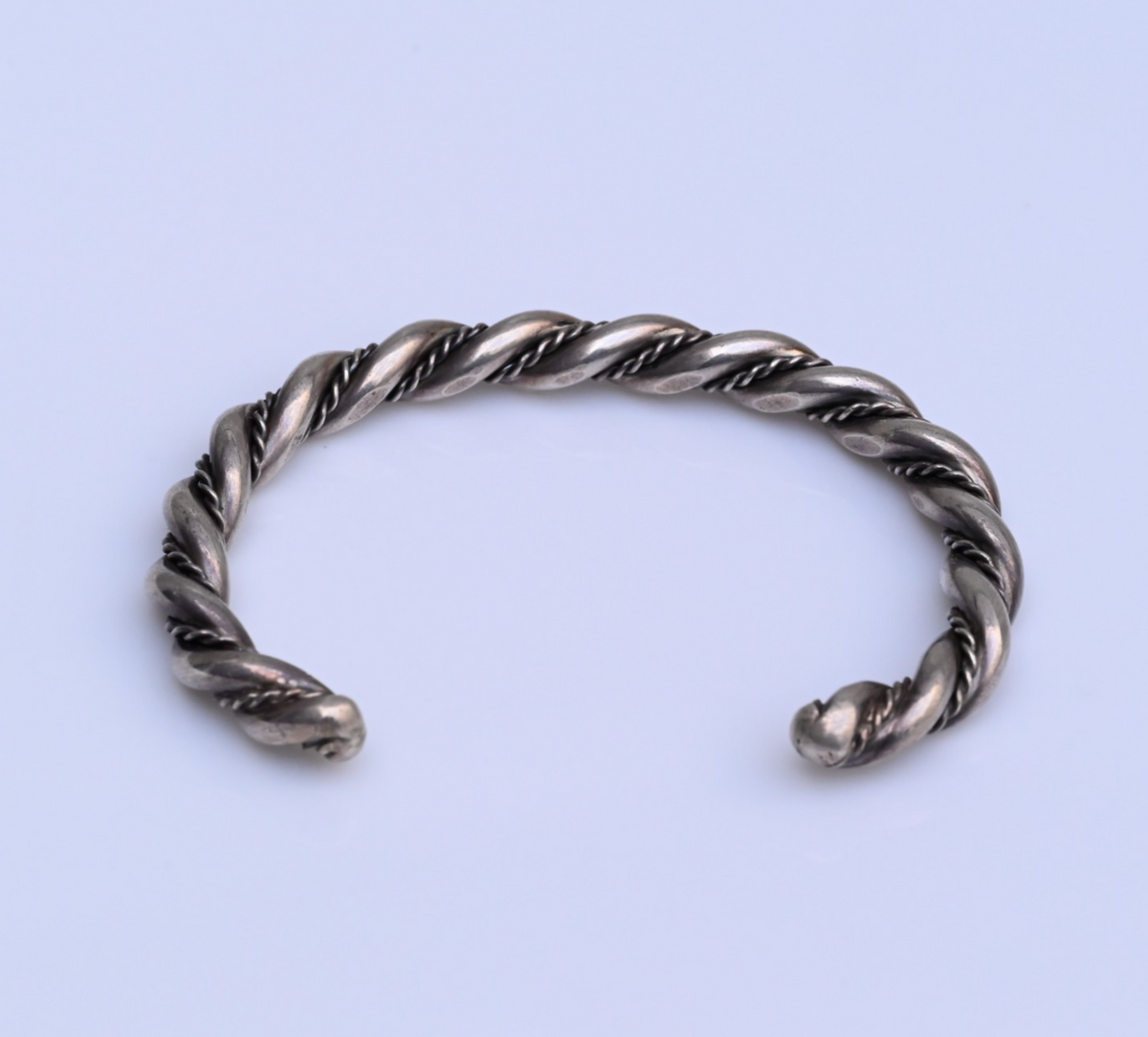 Southwestern or Native American Twisted Wire / Rope Twist Sterling Cuff Bracelet4