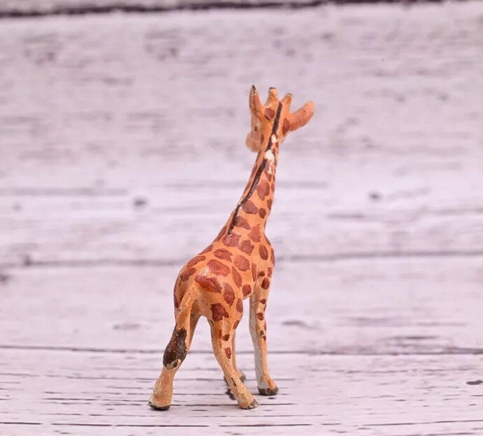 Cute Antique Austrian Vienna Cold Painted Bronze Figure of Small Giraffe7