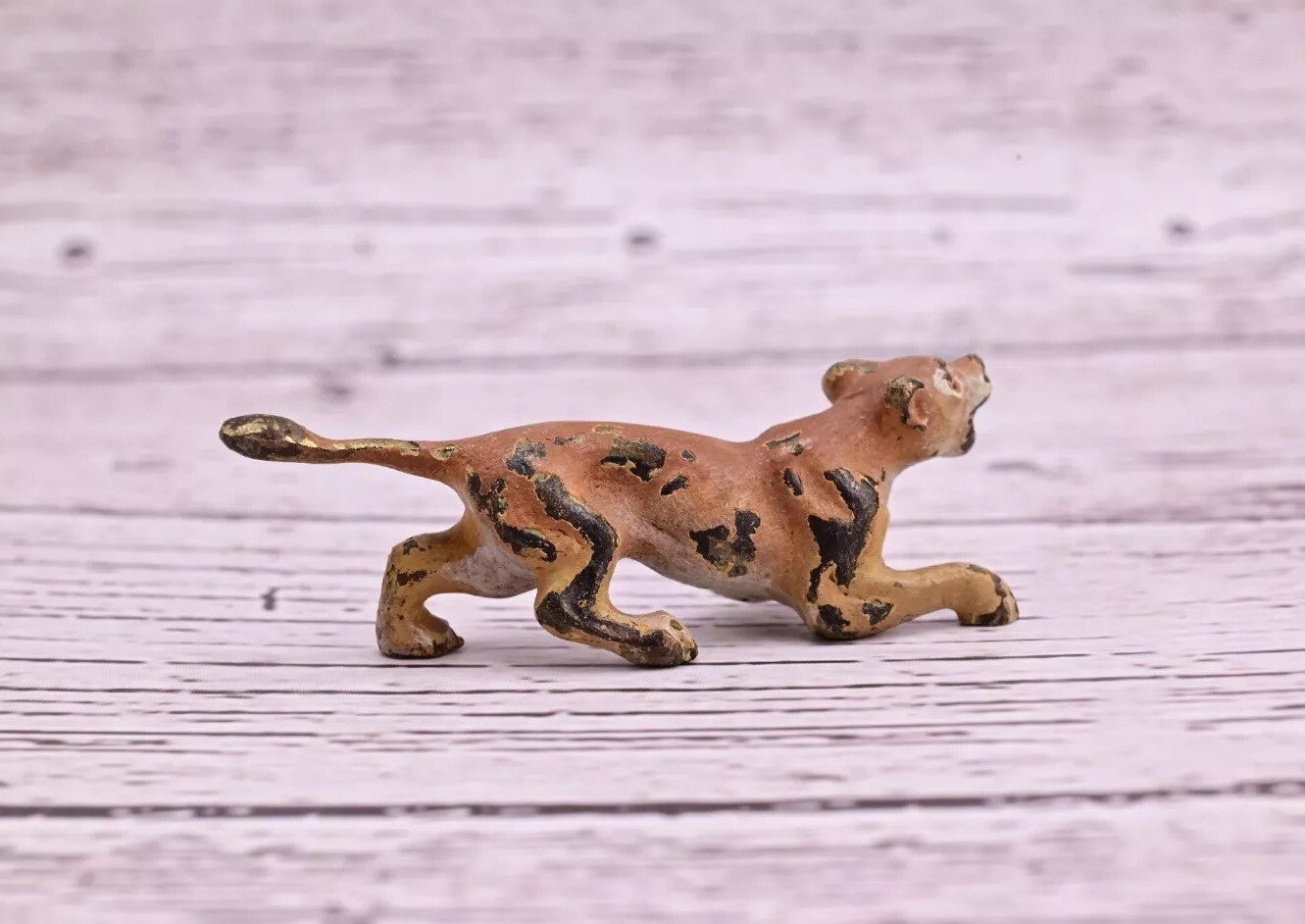 Rare Antique Austrian Vienna Cold Painted Bronze Figure of Lioness3