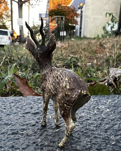 Antique Austrian Vienna Cold Painted Bronze Figure of Antelope / Stag5