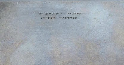 Superb Arts & Craft Trinket Treasure Box in Sterling Silver with Copper Trims6