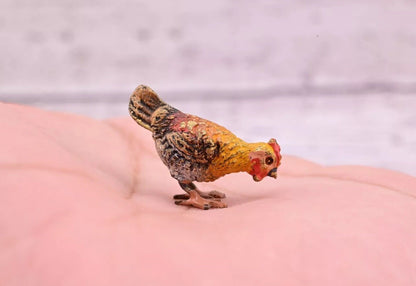 Super Cute Antique Austrian Vienna Cold Painted Bronze Figure of Chicken4